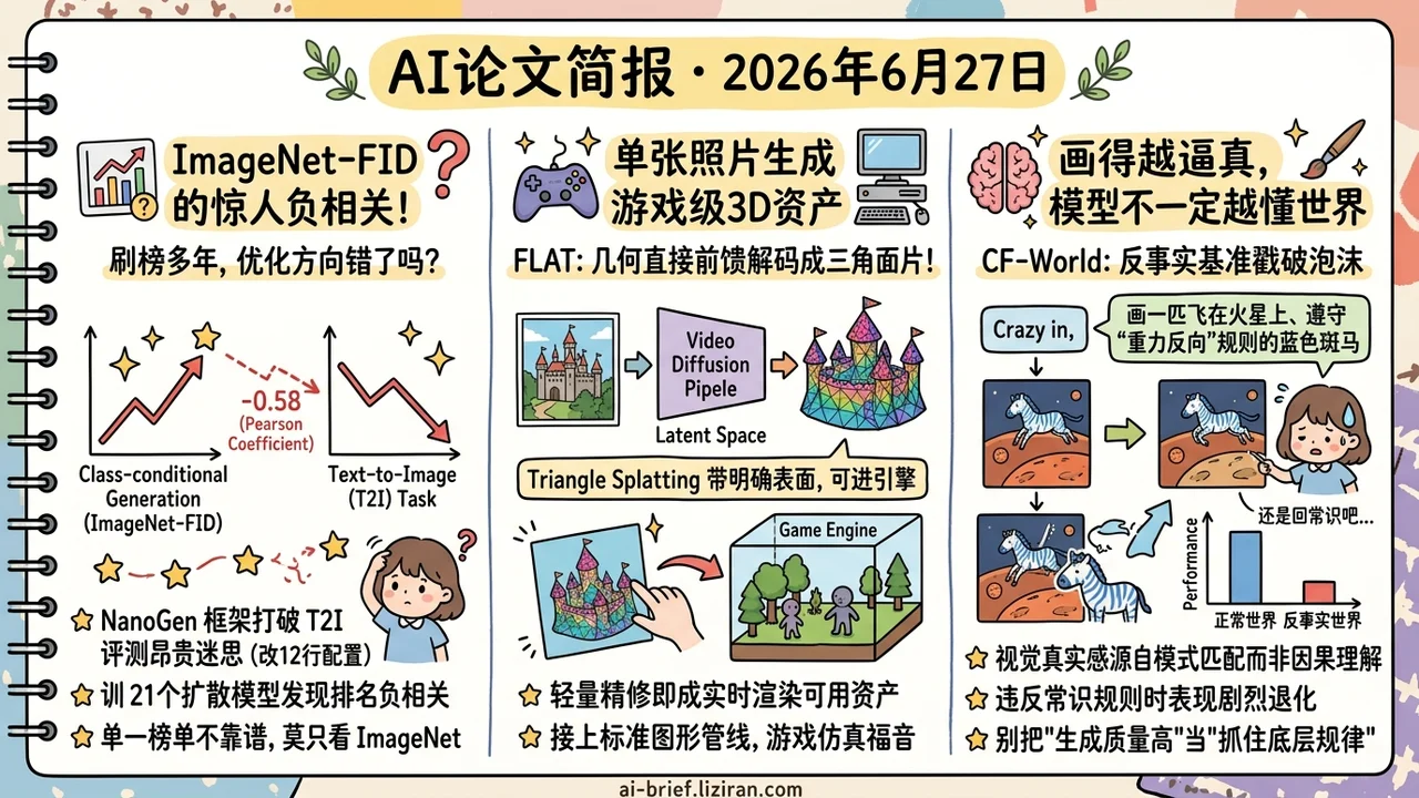 ImageNet-FID与文生图能力负相关